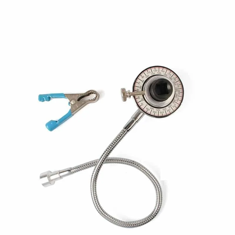 

Gauge Wrench Clip Set Graduator Measure Tool Wrench Accessories Professional 1/2" Drive Torque Angle Gauge 360° Adjustable