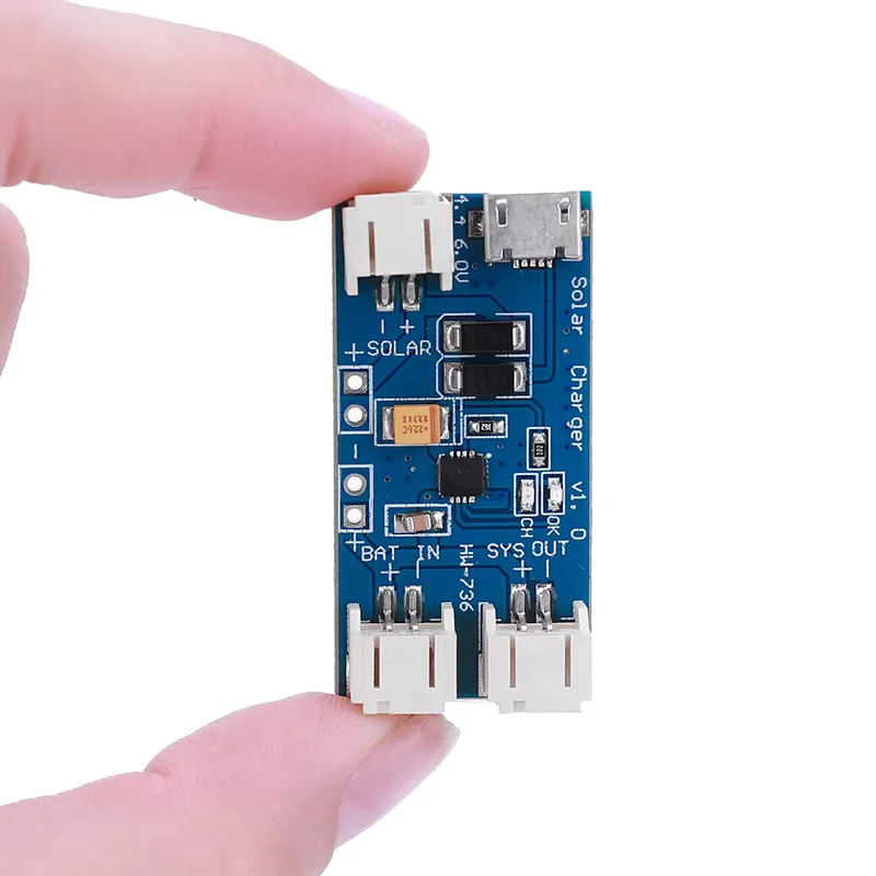 

5pcs CN3065 Mini Solar Lithium Battery USB Charger Module 500mA 4.4V 6V for 18650 Polymer DIY Power Bank