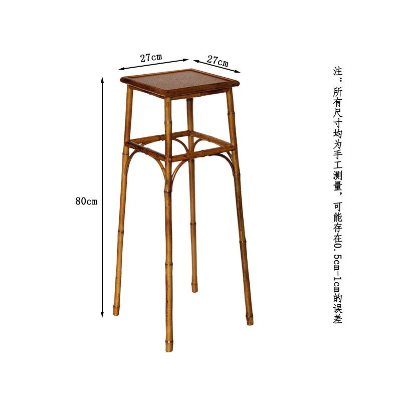 Flower table for listening to the zither, new Chinese living room orchid and bamboo flower rack, calamus flower pot storage 6