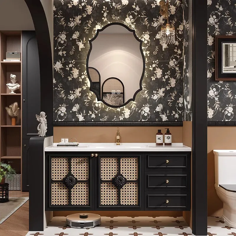 

Integrated ceramic basin bathroom cabinet, toilet washbasin wash basin, rock slab hot bending washbasin