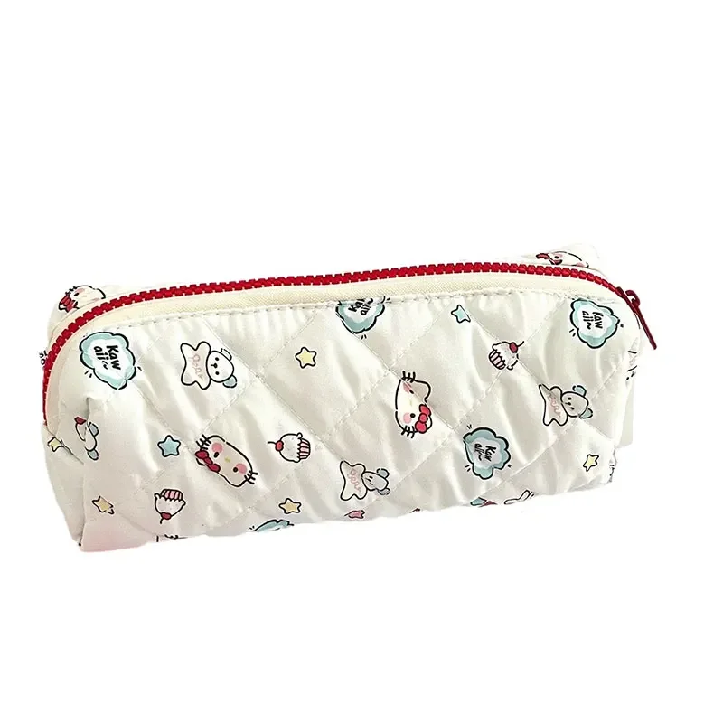 Nuovo Hello Kitty pencil case Kawaii Sanrio astuccio di grande capacità Kt Cat cosmetic bag forniture per studenti regalo di cancelleria per gi