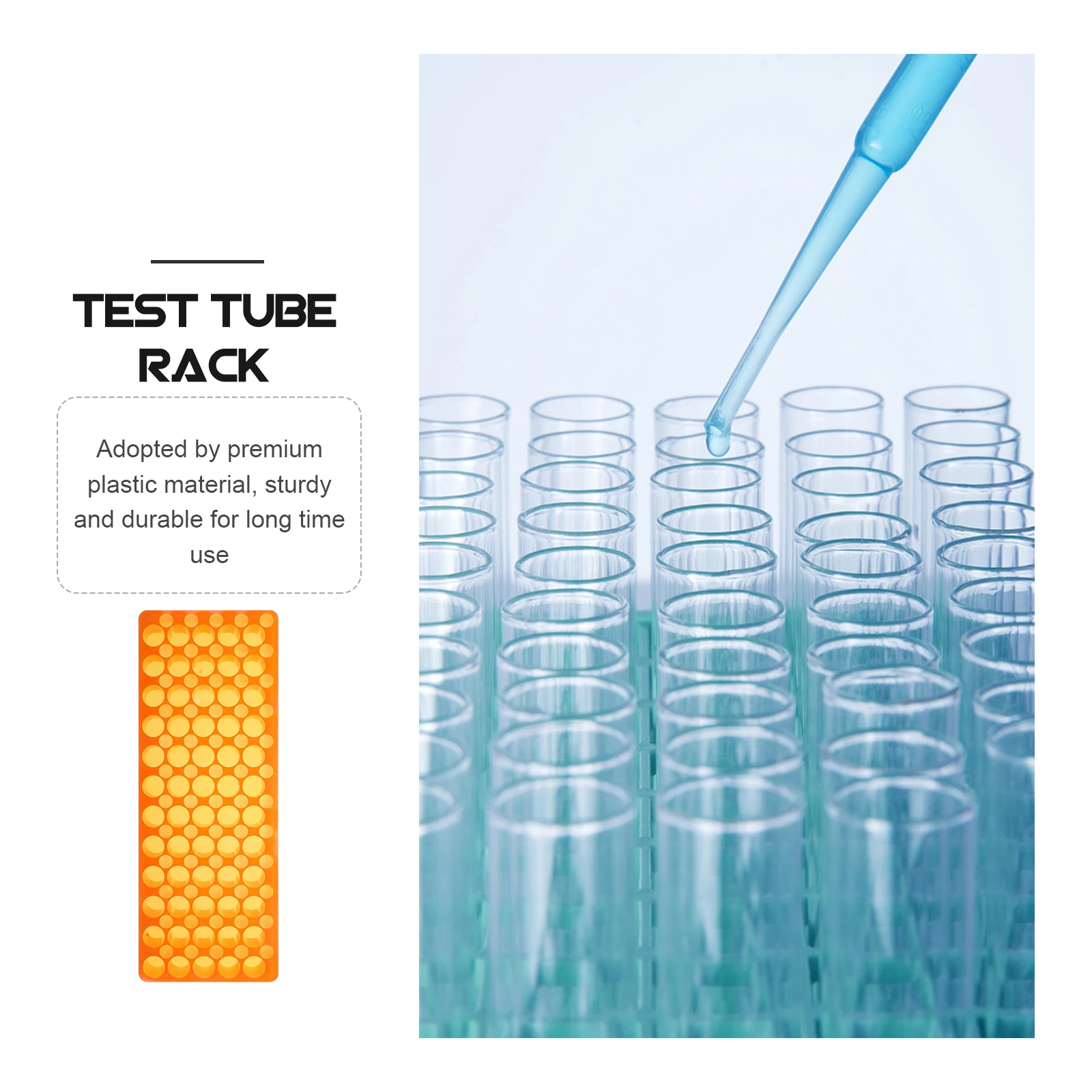 2pcs Tube Rack 60 Holes Double Sided for 0 5ml 2ml Tubes Storage Stand Test Tube Holder