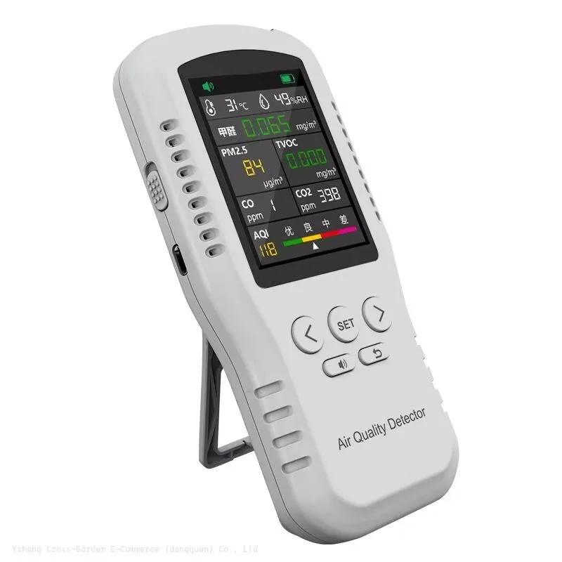 Hot Sale T-Z01 Pro 8 in 1 Air Quality Detector TVOC HCHO PM2.5 CO CO2 AQI Handheld Gas Analyzer Desktop Air Quality Monitor