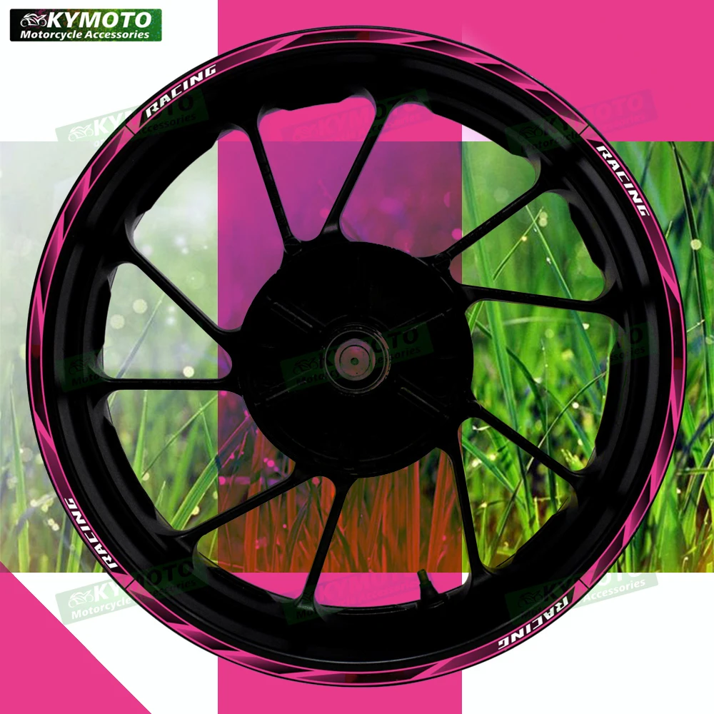 For ER-6F 6N Z800 900 NINJA 300 reflective motorcycle stickers 17-inch front and rear wheel rims decals fairing accessories