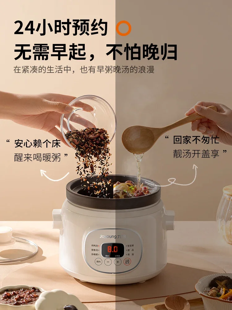 220V Large Capacity Ceramic Clay Electric Stewpot for Healthy Baby Food Soup Cooking