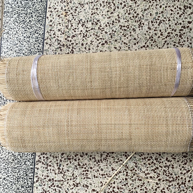 Natural Rattan Indonesian Cane Webbing Roll Material for Furniture Decoration Hollow Lattice Weaving Mat Chair Cabinet Repair image 4