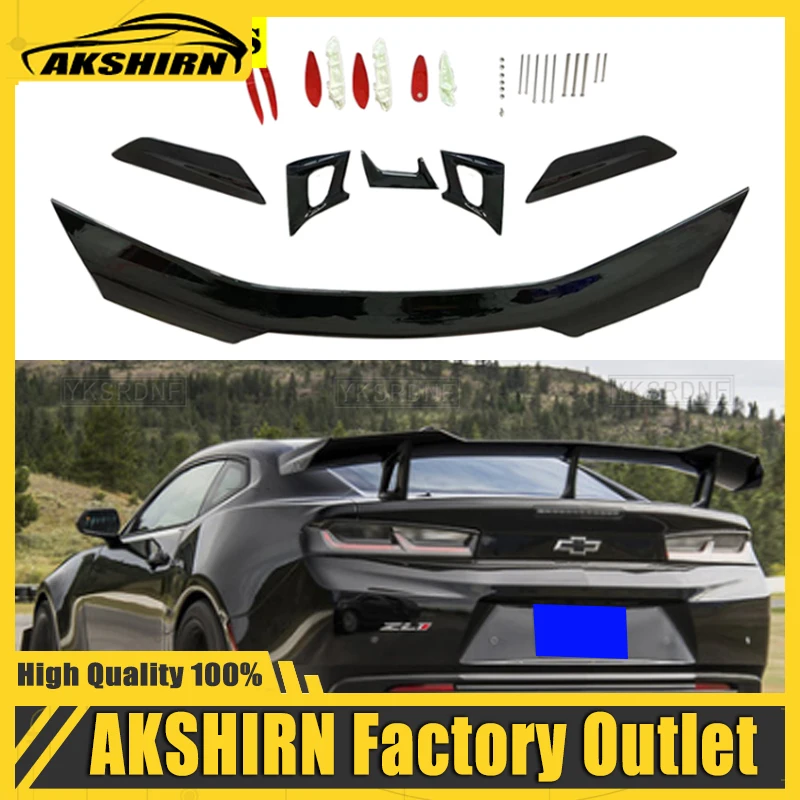 For Chevrolet Camaro 2016-2024 ZL1 1LE Style Rear Trunk Lid Spoiler wing Car Tailgate Flap Trim Decklid Lip Body Accessories