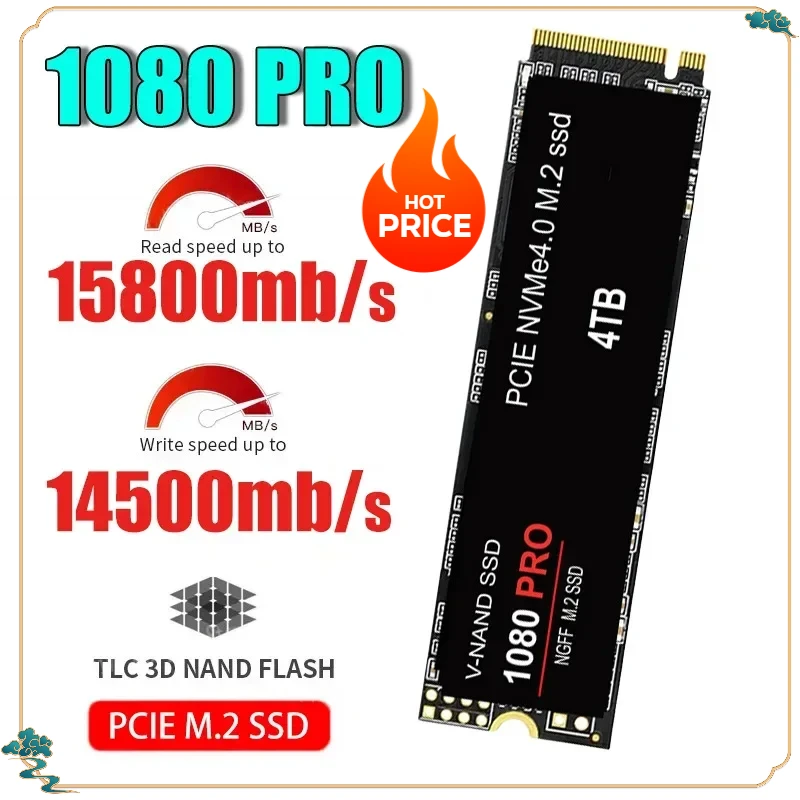 Disque dur interne Nvme Pcie M2 d'origine pour PS5, disque SSD, 1 To, 2 To, 4 To, 2280, 1080PRO, ordinateur de bureau