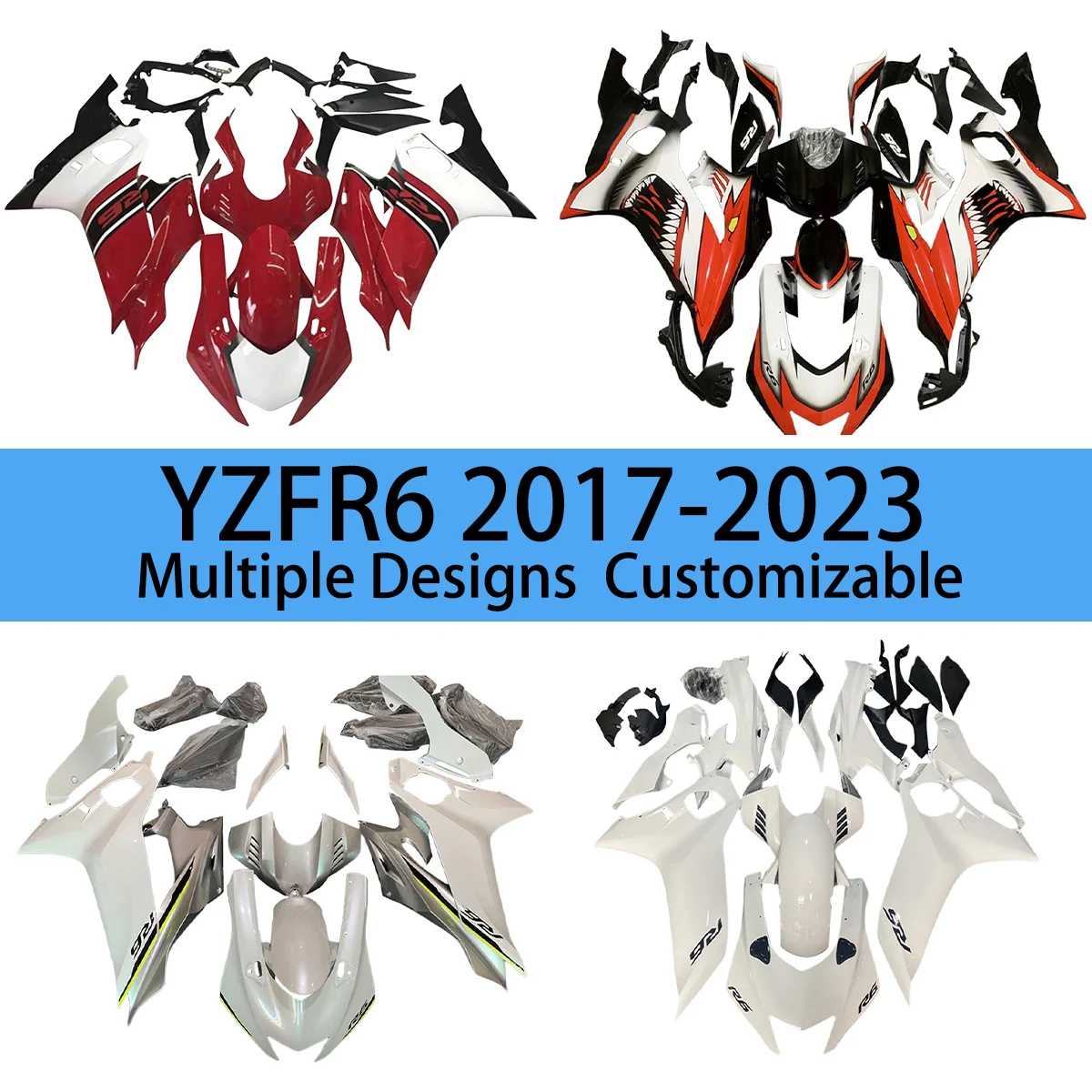 

Крутые обтекатели YZFR6 2017 2018 2019 2020 2021 2022 2023 Кузов мотоцикла Полный комплект обтекателей подходит для YAMAHA YZF R6 17-23