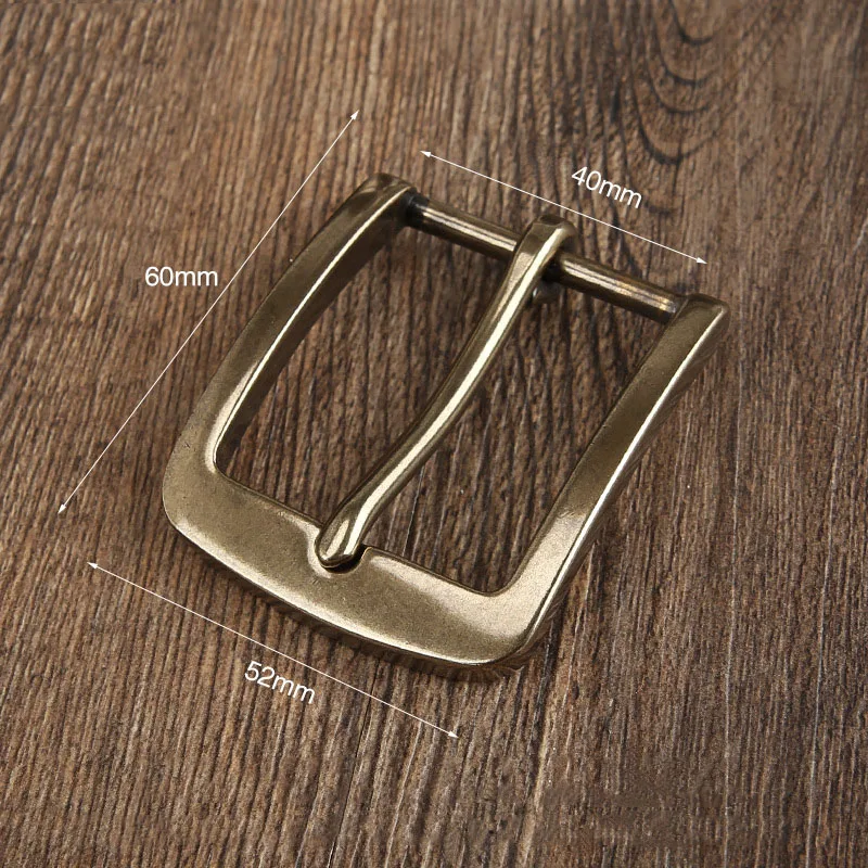 40mm Belt Buckles Solid brass Golden Antique brass Single Pin End Bar Buckles Fit for 37mm-39mm Belt Leather Craft Jeans Parts