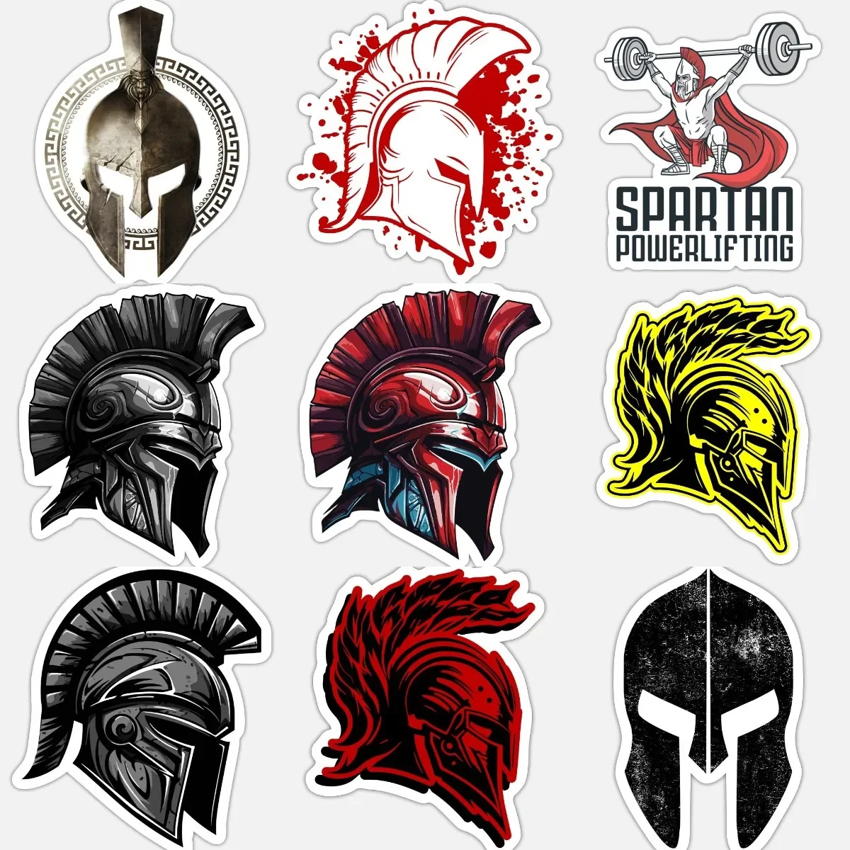 Spartan Warrior Helmet Creative Stickers Accessories for Decorate Car Van Wall Table Motorcycle Off-road Helmet Camper Bumper