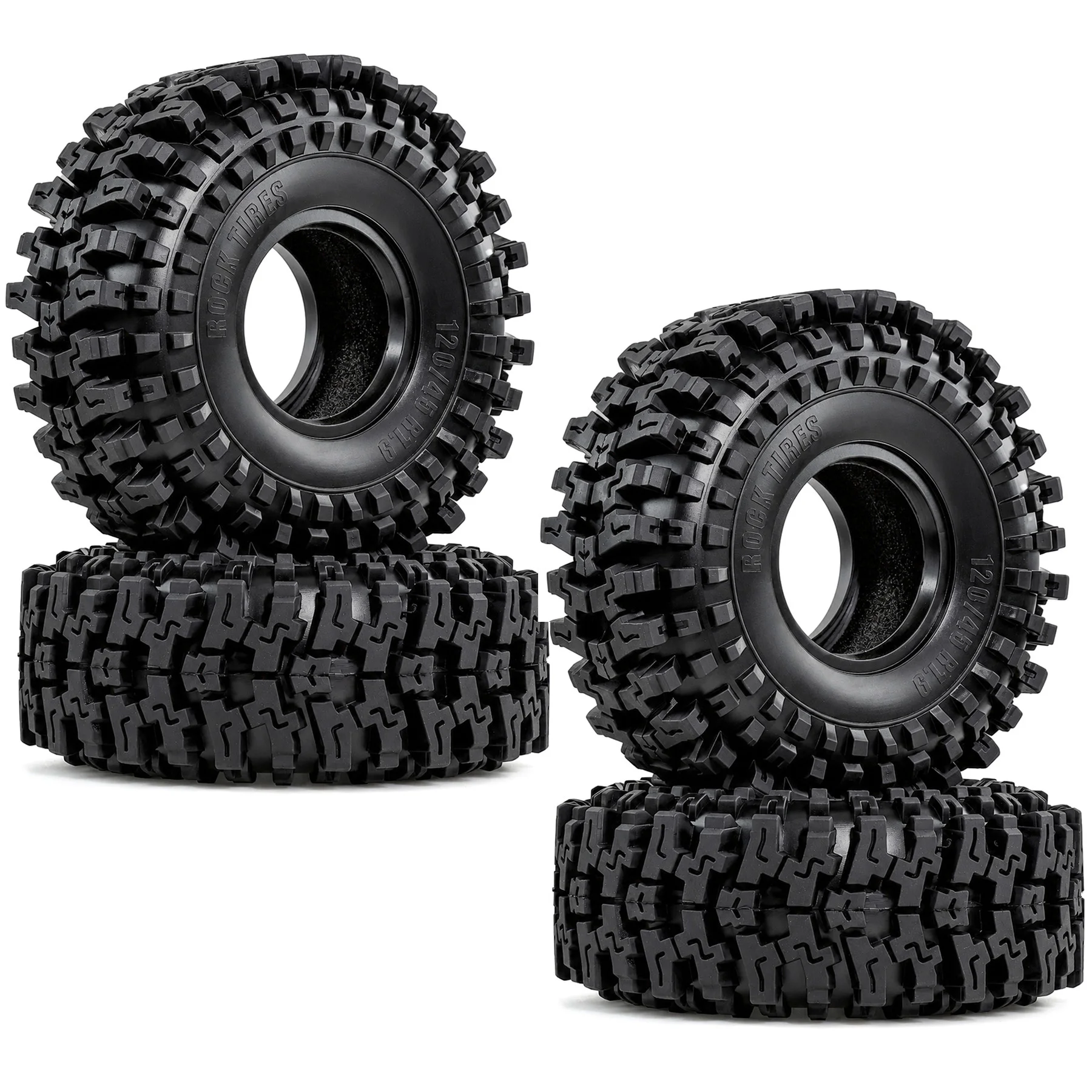 1.9 RC Crawler Tires With Foam Insert OD 4.72