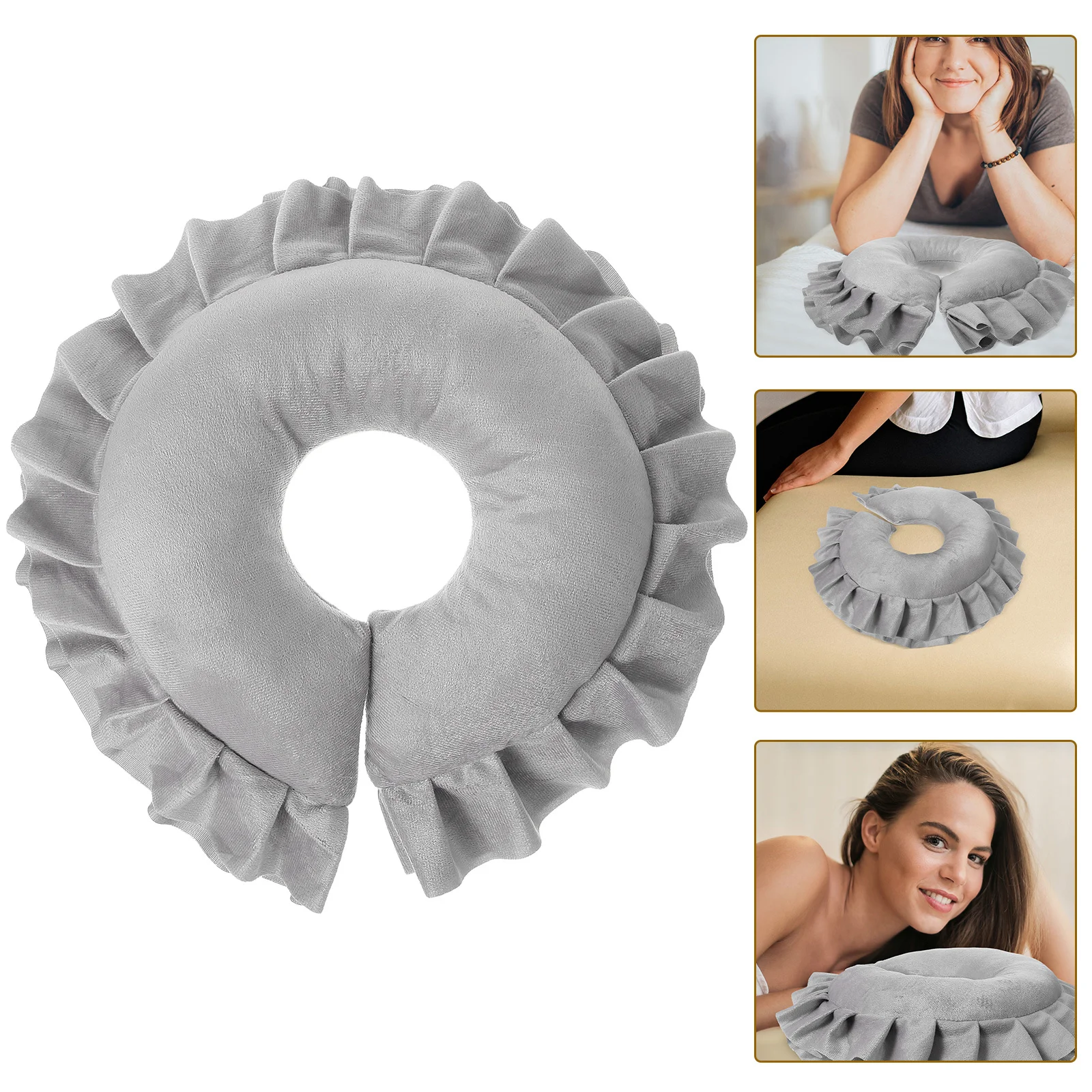 وسادة مهد قابلة لإعادة الاستخدام لتدليك التجميل للسبا للوجه والأسفل، وسادة استرخاء لطاولة الصالونات، وسادة تدليك الوجه، وسادة استرخاء للوجه #5