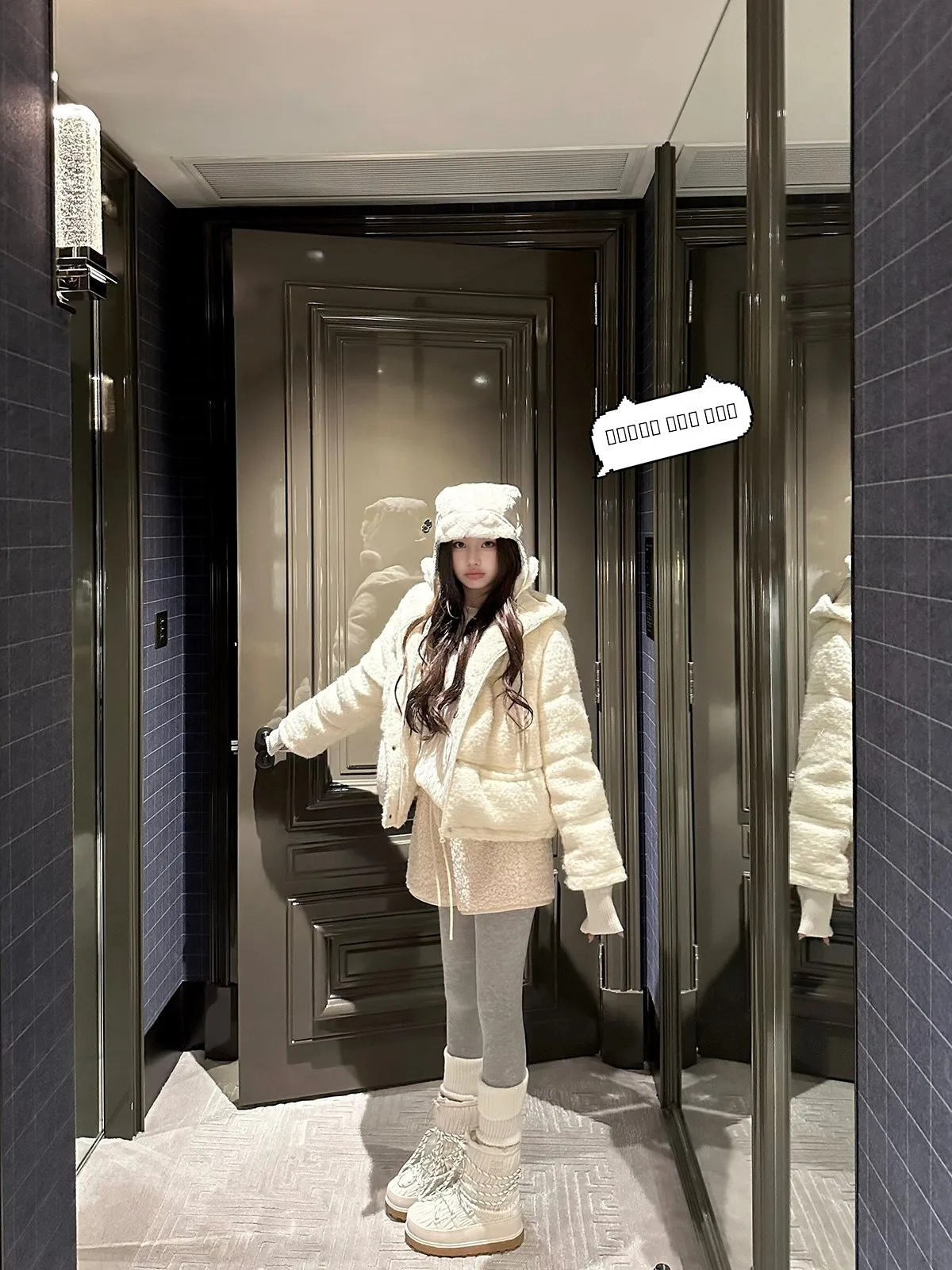 

Женские утепленные брюки Chien из полиэстера с высокой талией для зимы, для отдыха и повседневной носки, теплые, с имитацией овечьего меха