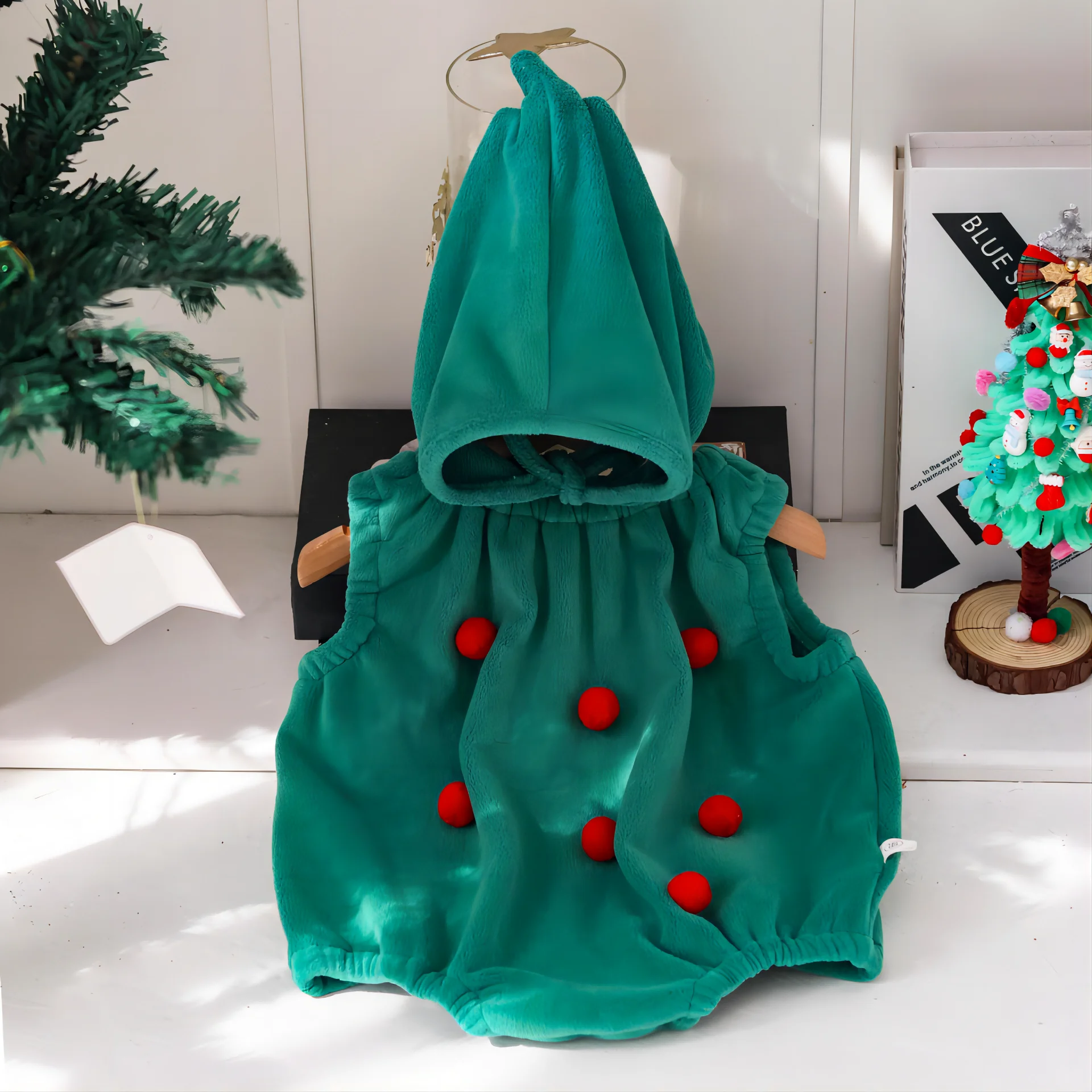 New Baby Christmas Costume Cute Boys and Girls Children Hooded Sleeveless Costume Christmas Clothes Send Hat