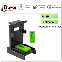 DMYON-Herramienta de recarga de tinta Universal, kit de recarga de tinta, Clip de absorción de abrazadera, herramienta de bombeo de recarga para impresora Canon HP