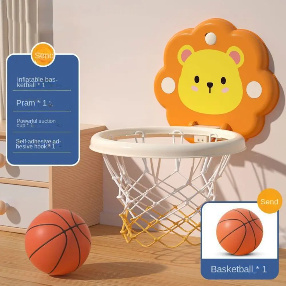 แขวนมินิบาสเกตบอล Hoop บาสเกตบอลสุทธิการ์ตูนสัตว์บาสเกตบอลพร้อม Mini Ball บาสเกตบอลพับได้การฝึกอบรมของเล่น