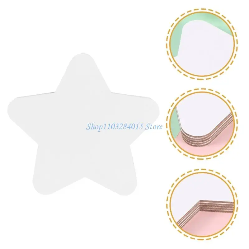 R6FF 100pcs Star Paper Cutouts 3,5 Zoll Fünf spitze Star Stanz