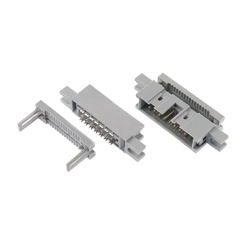 1 Stück Drucktyp Einfache Bullhorn-Buchse 2,54 mm Grau mit Befestigungsösen DC3-10 14 16 40 50 64P – Detail 3