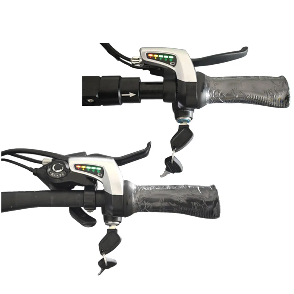 Bicycle Brake Speed Controller 18.5 Cm 7.28 In Long Throttle Grip 24V 36V 48V Selectable Plug-and-play Wiring Harness
