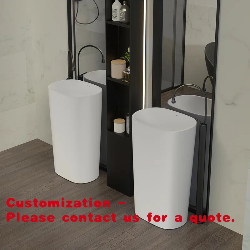 

Customize.Shinestone European Style Shape Freestanding Hand Wash Basin Single-Hole Faucet Mount Bathroom Pedestal Sinks