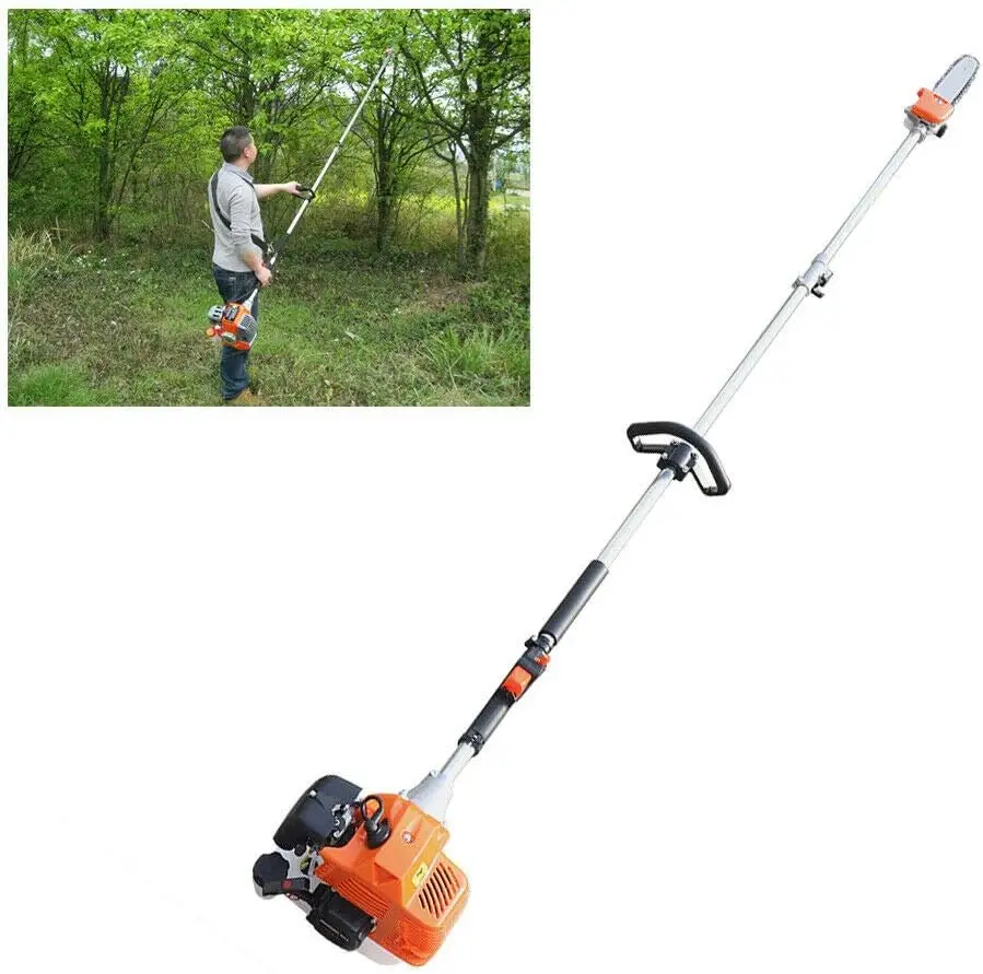 Pruner Trimmer Sawing Tool 52Cc 2Stroke Gas Powered Pole Saw Split Shaft Chainsaw Cordless (2-Stroke 52Cc)