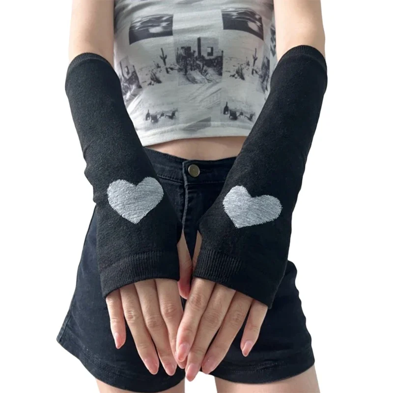 2000s Arm Sleeves for Theme Party Subcultures Knitted Arm Gloves Nightclub Mittens JKStyle Girl Gloves Party Supply Wholesale