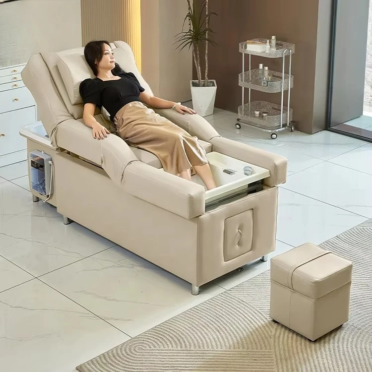 

Salon Back Lift Foot Massage Hair Washing Chair Pedicure Head Spa Table Shampoo Bed