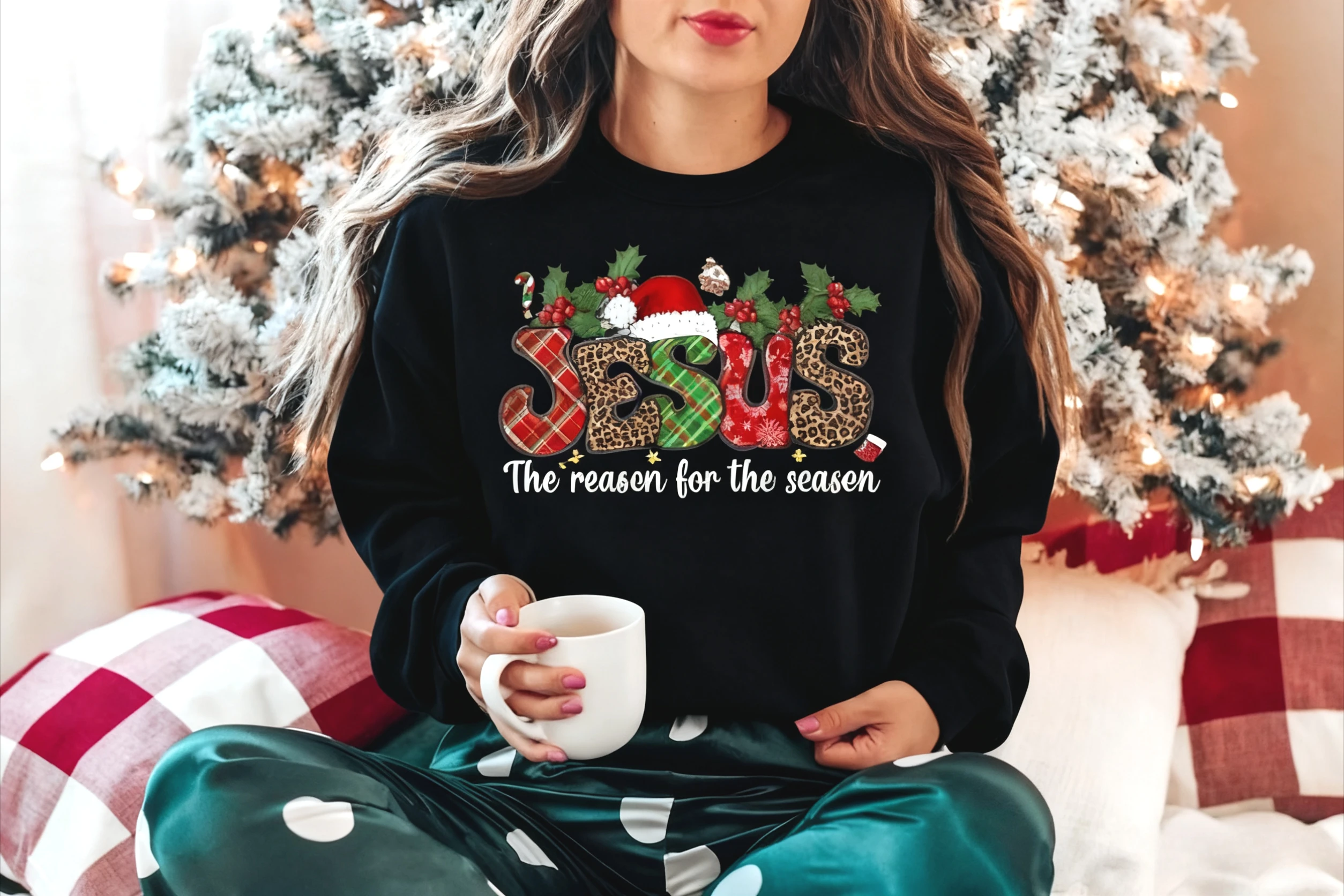 يسوع عيد الميلاد البلوز عيد الميلاد هدية المسيحية عيد الميلاد يسوع هوديي الدينية المسيحية الإيمان قميص جون الإيمان البلوز