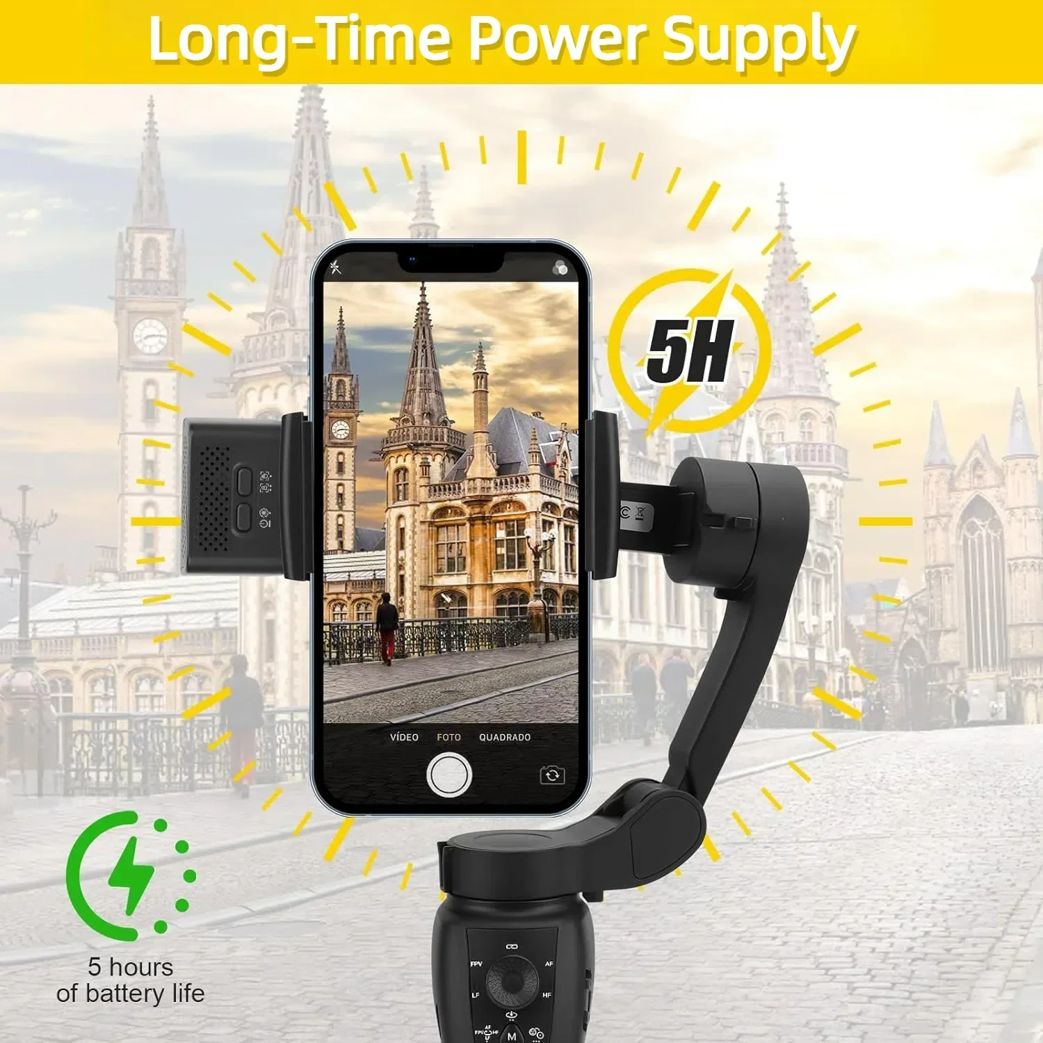 handheld PTZ 3-axis gimbal stabilizer for cell phone real-time tracking shooting Tiktok video recording selfie stick tripod