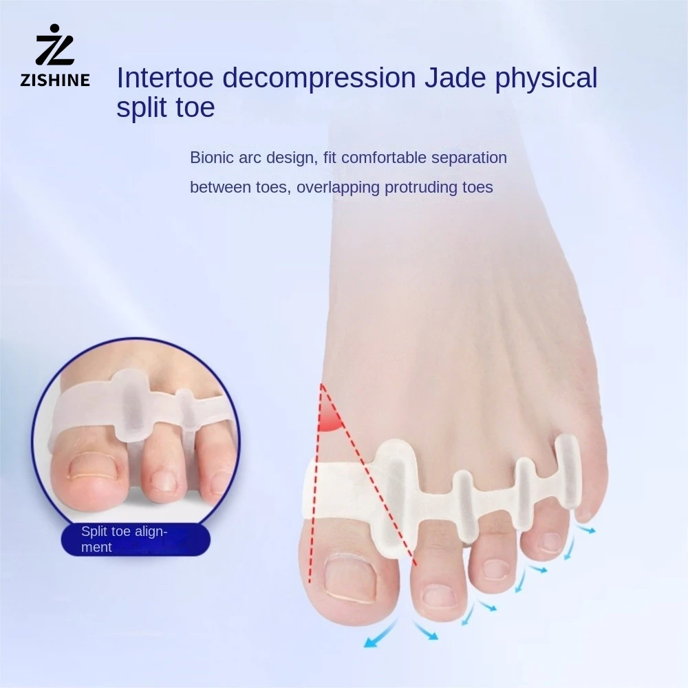 1pair-silicone toe separators to help adjust and fix overlapping toes,an orthotic device to protect the toes,and a toe separator