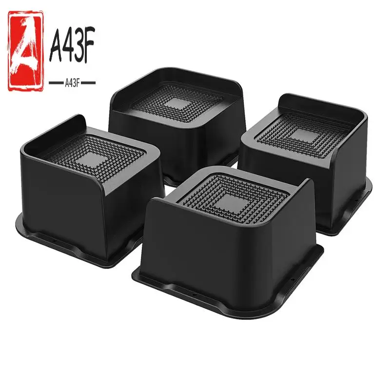

A43F-Bed Risers 3 Inch Heavy Duty, 4.8X4.8In Wide Opening Furniture Risers 4 Pack,Bed Lifts Risers For Sofa,Bed Frame,Tables