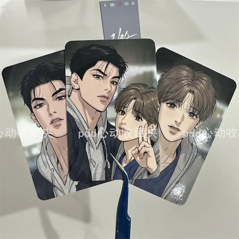 [Non original] Korean Manga Jinx Korean Mingwa Acrylic Stand Mobile Phone Holder Zhou Zaojing 3-inch Small Card Transparent Card