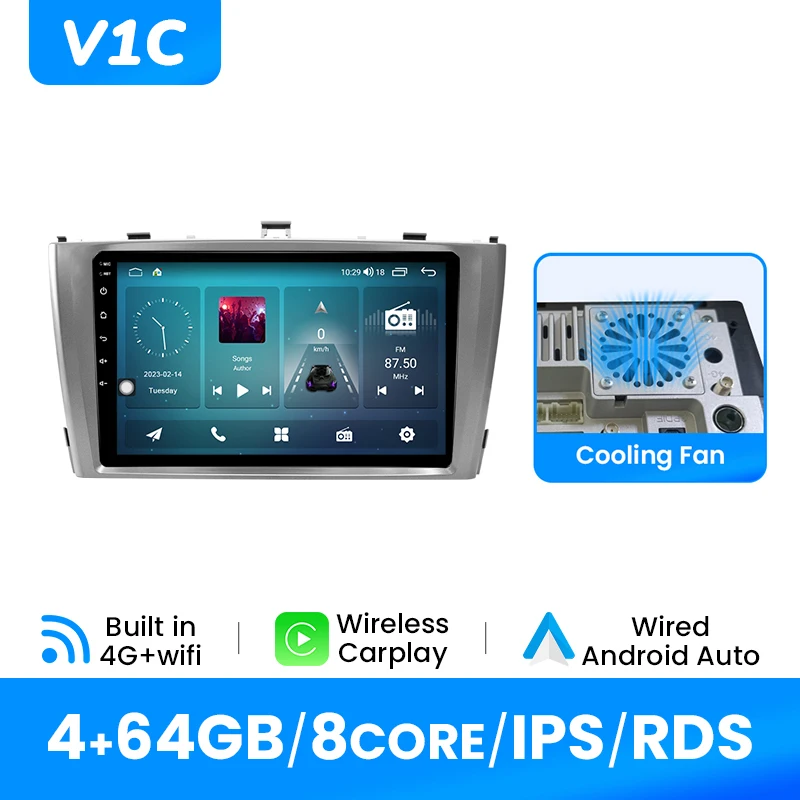Android 14 Autoradio Speler Voor Toyota Avensis 2009-2015 GPS Draadloze Carplay Android Auto IPS Scherm Multimedia DSP 4G Wifi