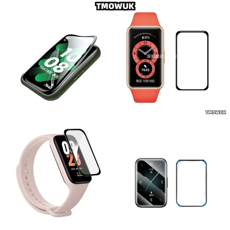 

For Huawei Honor Band 6 7 9 10 Crystal Clear 3D Curved Screen Guard