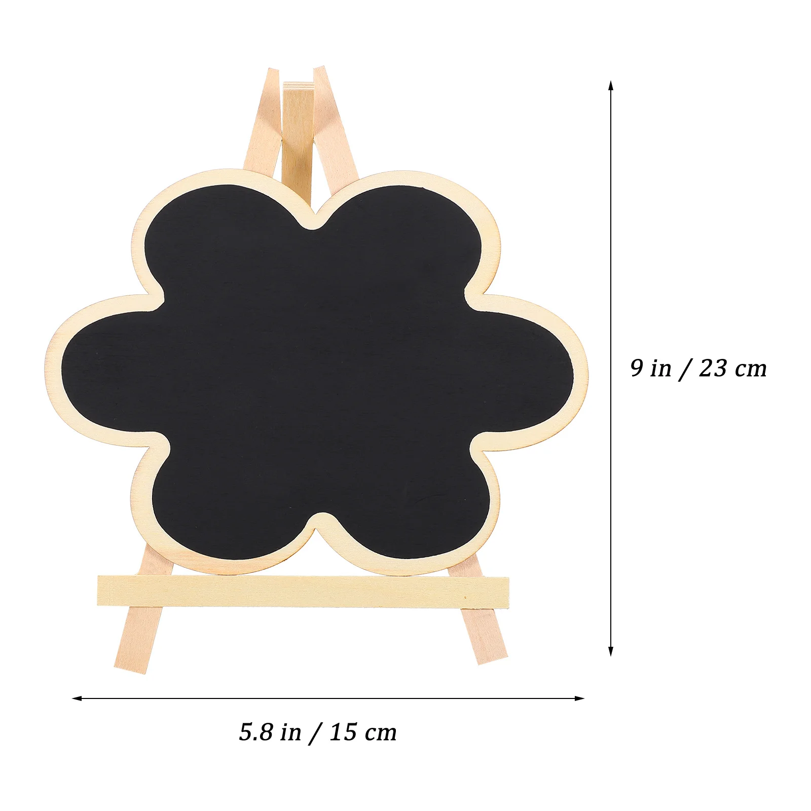 1Pcs Mini Chalkboard Sign with Stand Wood Desktop Blackboard Standing Display Board for Home Office Decor Writing Notice Message