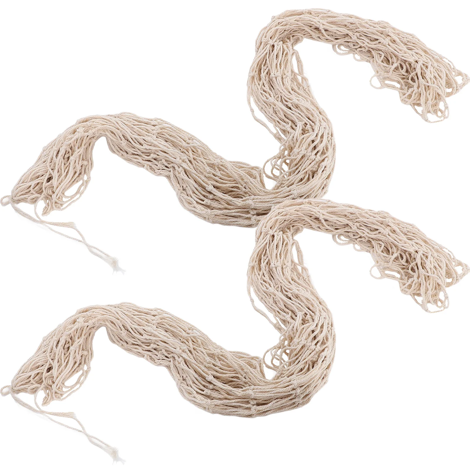 

1Set Decorative Fish Net Wall Art Natural Cotton Rope Beach Decor for Living Room Bedroom Wedding Party Coastal Bathroom Hanging