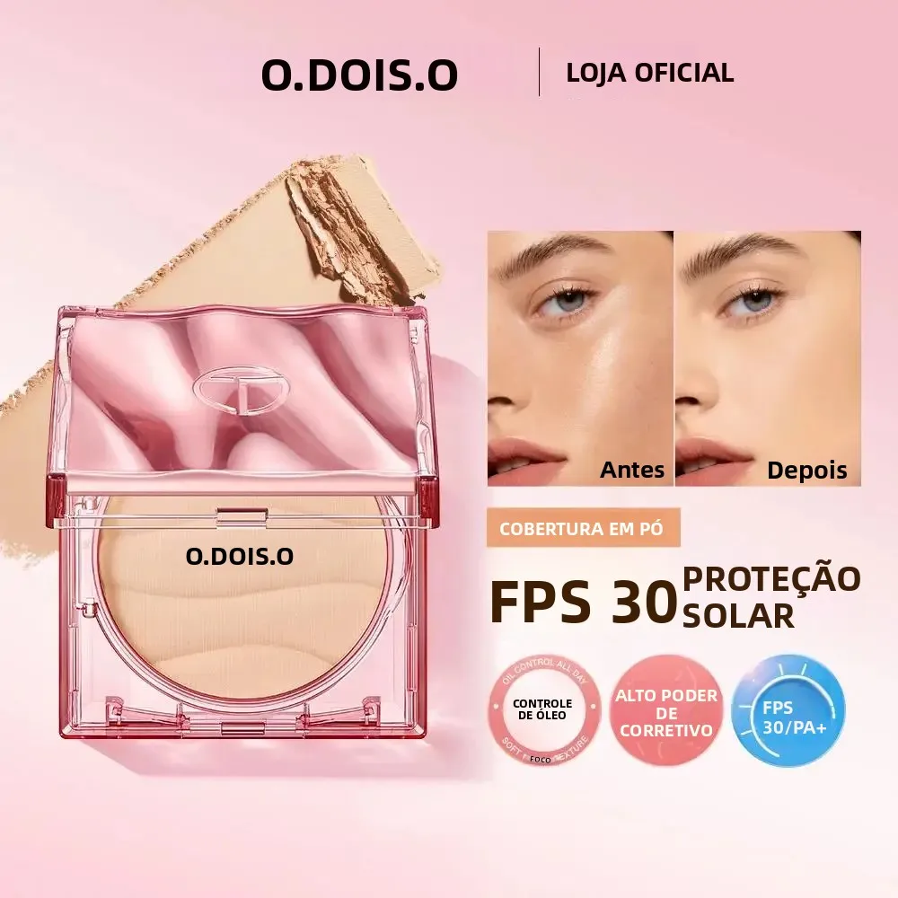 2 em 1 configuração proteção solar pó fosco sem peso corretivo de longa duração alta potência à prova d'água óleo livre compacto