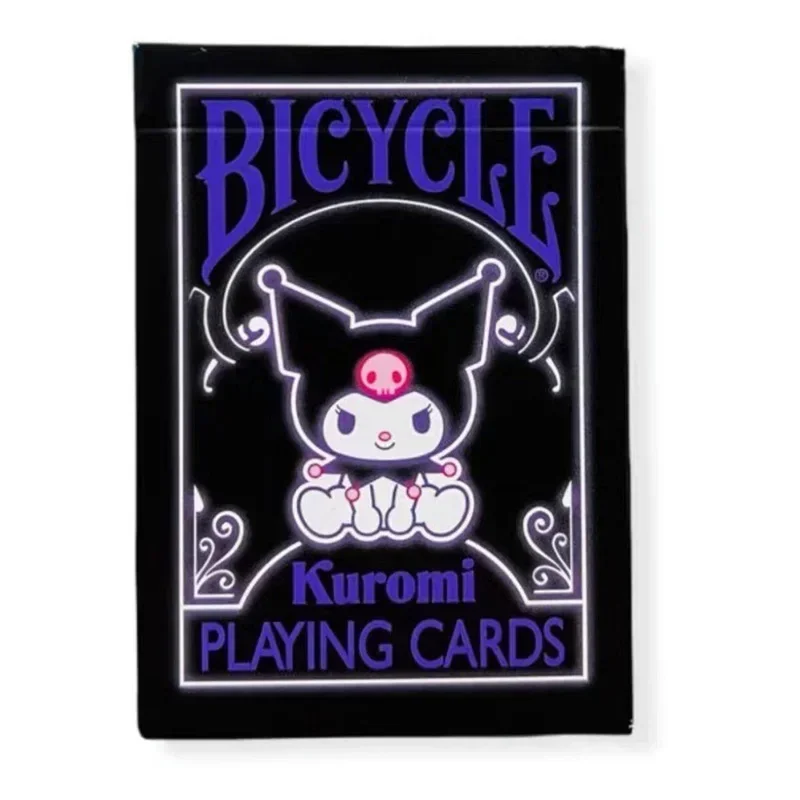 Kawaii Kuromi Playing Cards Anime Figure Kawaii Collection Poker Cute HD Print Playing Card Kids Toys Puzzle Props Girls Gifts