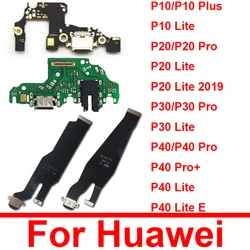 USB Charger Dock Board For Huawei P10 P20 P30 P40 Pro Plus Lite E 2019 USB Charging Port Board Connector Board Replacement