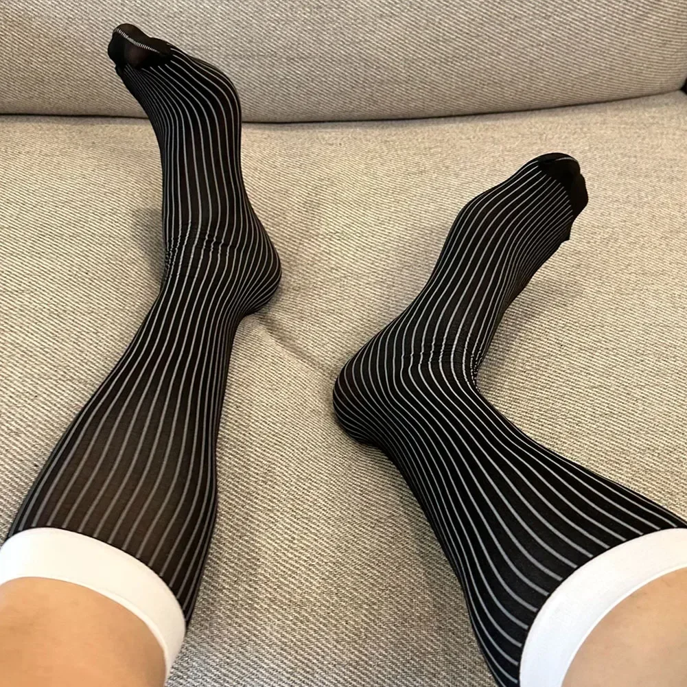 Dress Socks Business Socks Socks Business Daily Breathable Mens Nylon Sheer Soft Ultra Thin Work Male Comfy Hot