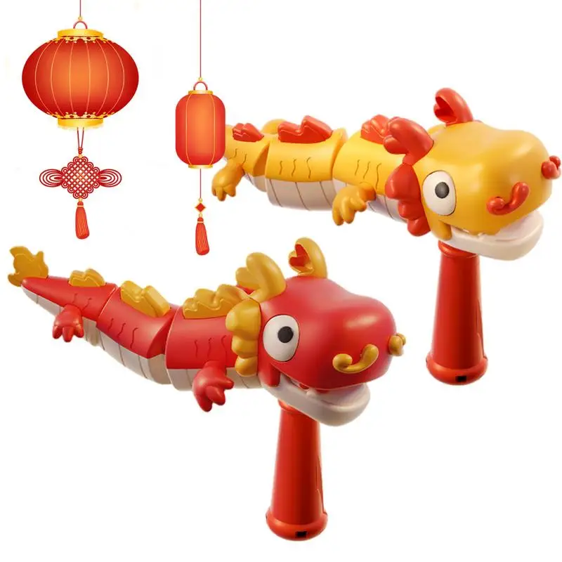 

Chinese New Year Dragon Toy Swinging Joints Movable Toy With Light Battery Powered Toy For Family Party Cute Dragon Toy For kids