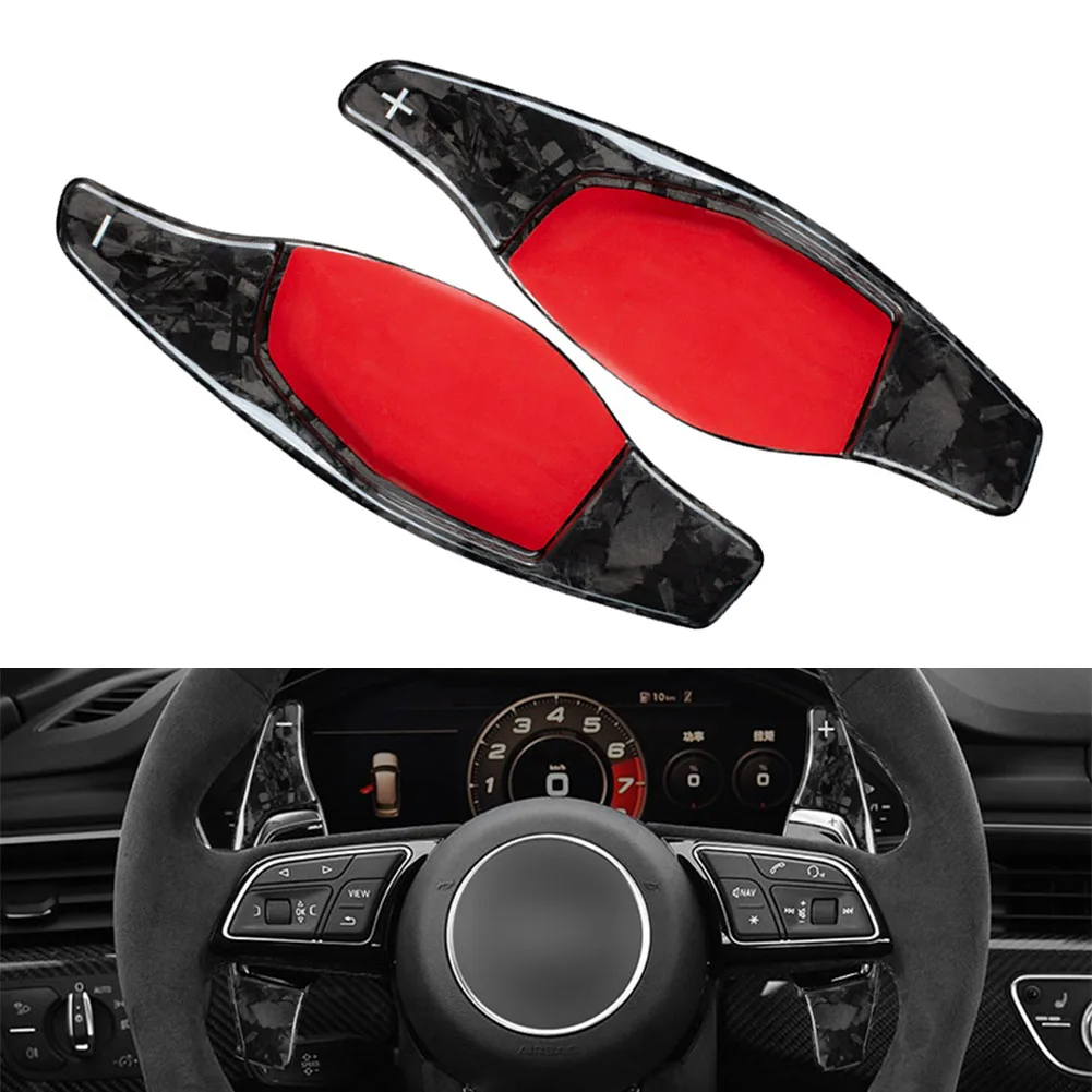 

Forged Carbon Fiber Car Steering Wheel Paddle Shifter Extension For Audi R8 RS3 RS4 RS5 TT RS Q3 Q8