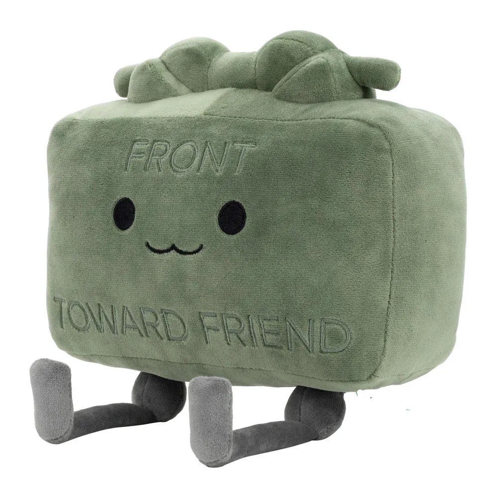 New 20CM Clay  the Claymore Plush Doll Kawaii Green Square Doll Pillow Accessories Gift Collection Model For Kid Birthday Gifts