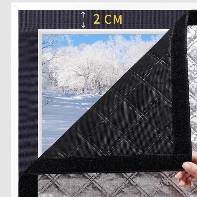 ستائر مقاومة للرياح ودافئة، مقاومة للرياح في الشتاء، غرفة النوم، طبقة عازلة، مقاومة للبرد، نوافذ شاشة محكمة الغلق بالكامل، ستائر الأبواب