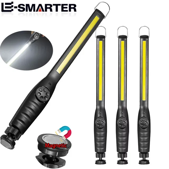 Przenośne lampy robocze LED COB Bezprzewodowa magnetyczna lampa robocza LED Lampy inspekcyjne do naprawy samochodów, domu, garażu, awaryjnego