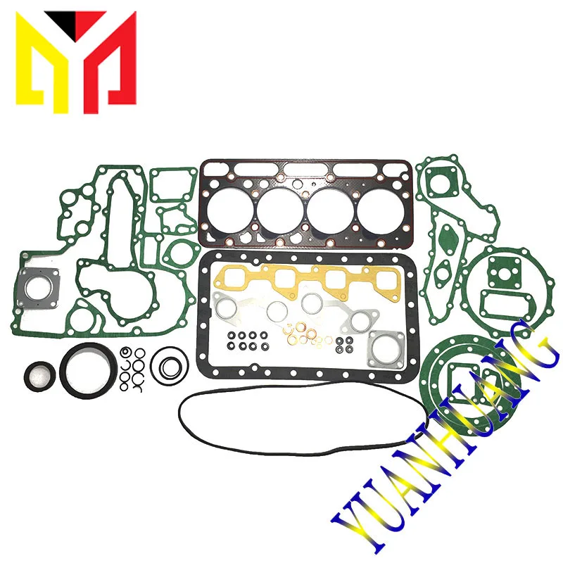 V2203-IDI Engine Rebuild Kit Overhaul Gasket PIston Ring Main Con Rod Bearing Glow Plug Thermostat For KUBOTA Excavator Tractor