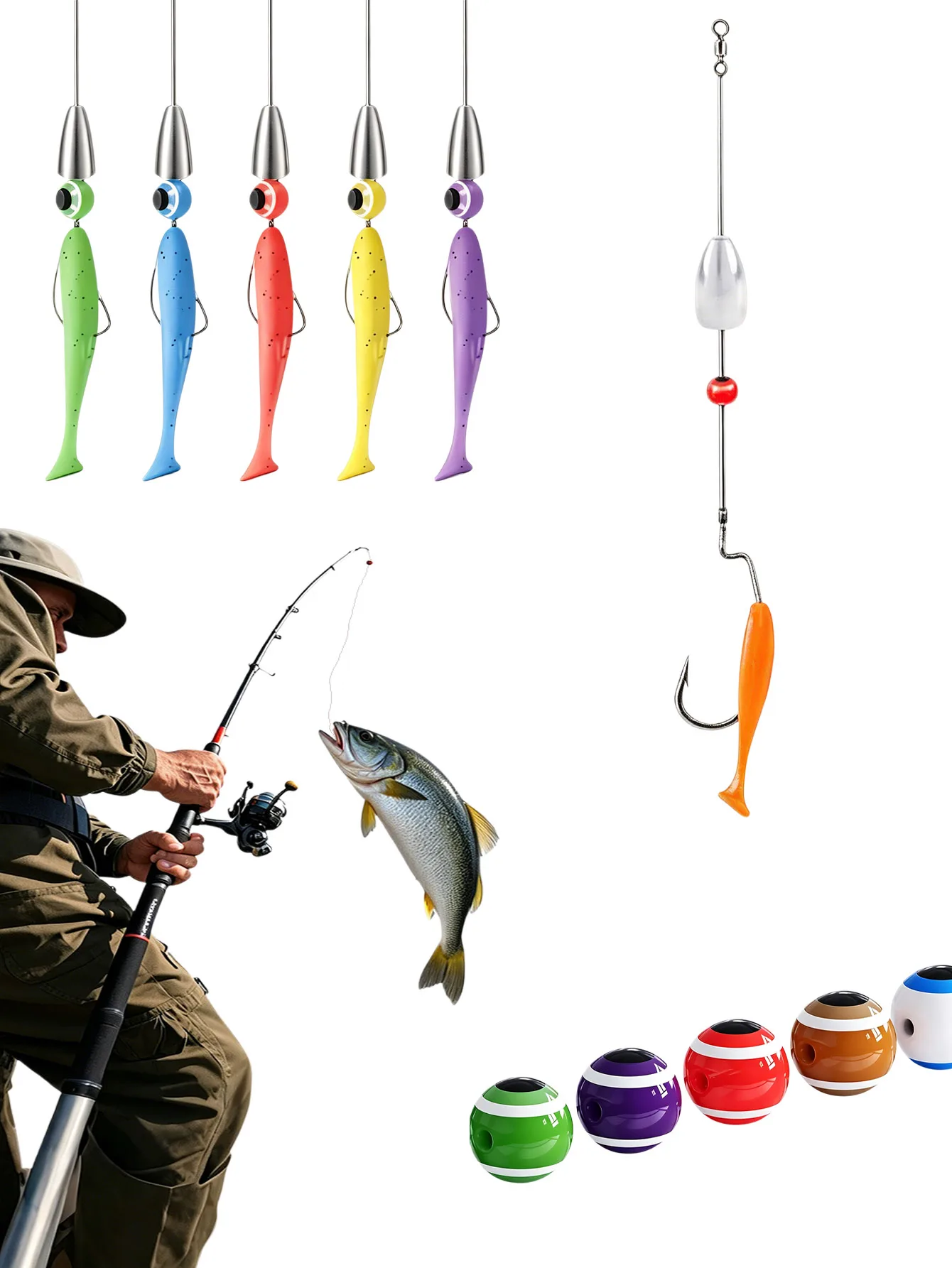 1.8m Telescopic Fishing Rod Combo Set: Includes Spinning Reel, Lures,  Hooks, Suitable For Freshwater Saltwater Fishing Beginners - AliExpress 18