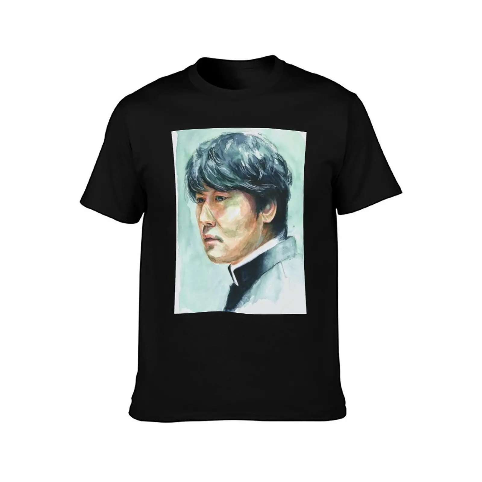 THIRST Kang-ho Song T-Shirt, Summer Casual Cotton Tee, Oversized Streetwear Tops, Vintage Graphic Print, Loose Fit Short Sleeve