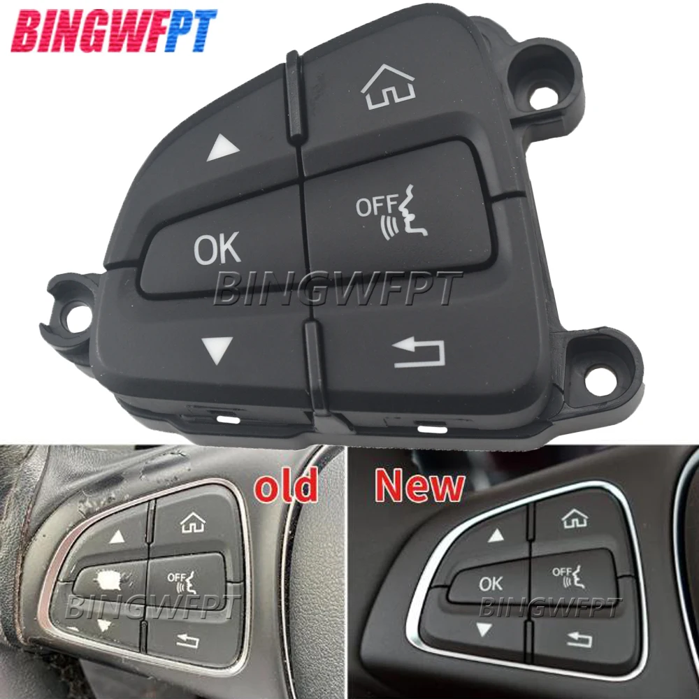 Multi-function Steering Wheel Control Switch Buttons for Mercedes-Benz W205 C Series C300 GLC X253 A0999050300 A0999050200